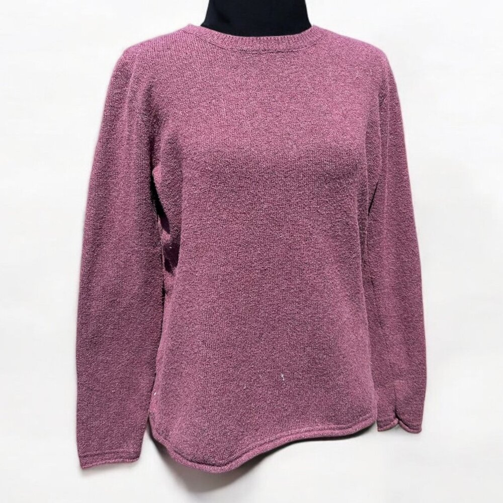 Women’s Purple Long Sleeve Crewneck Sweater